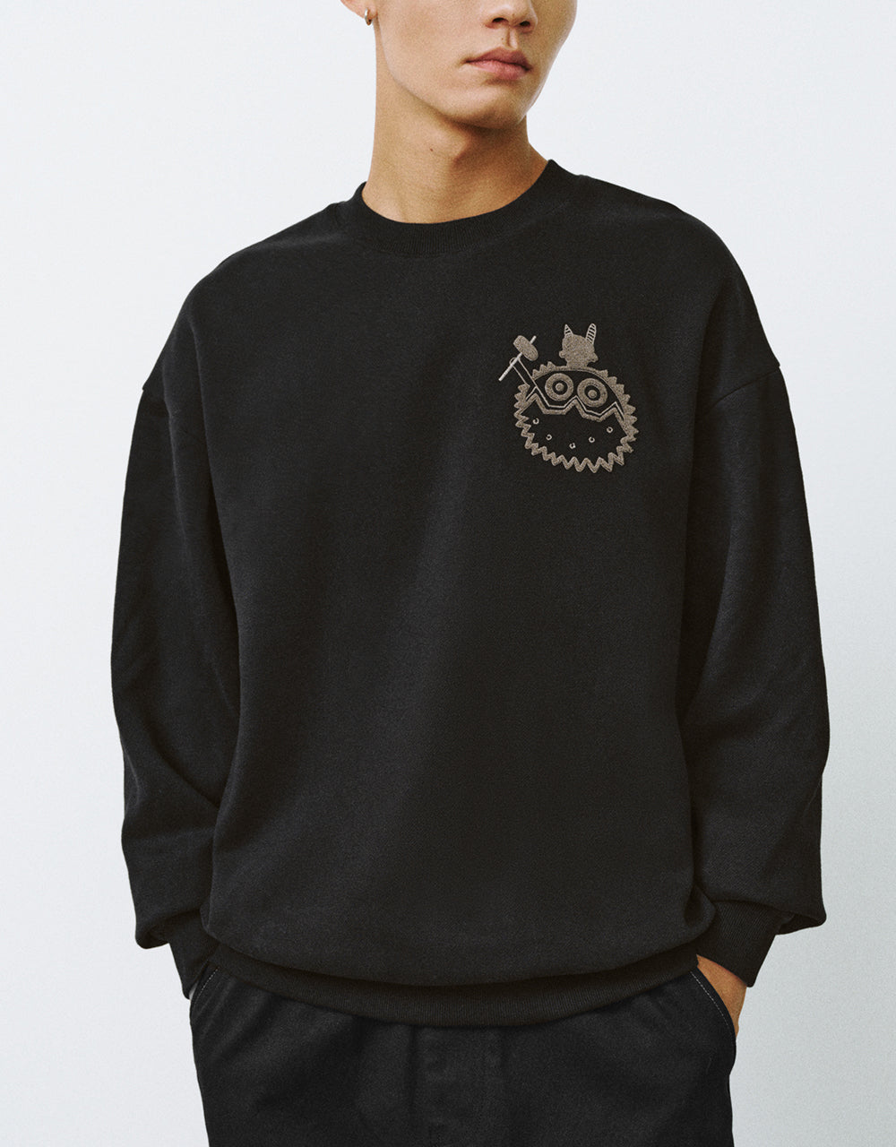 Printed Crew Neck Sweatshirt