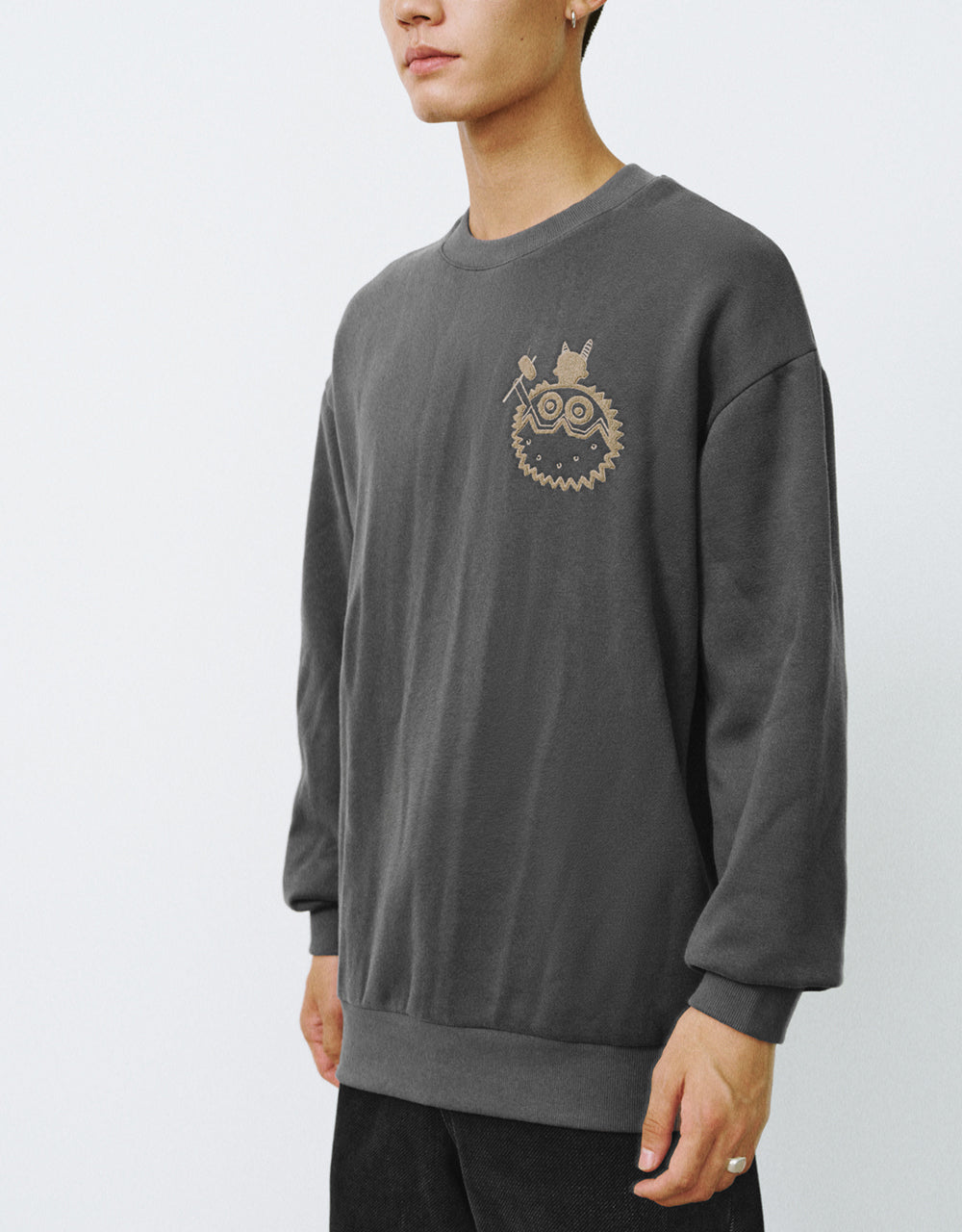 Printed Crew Neck Sweatshirt