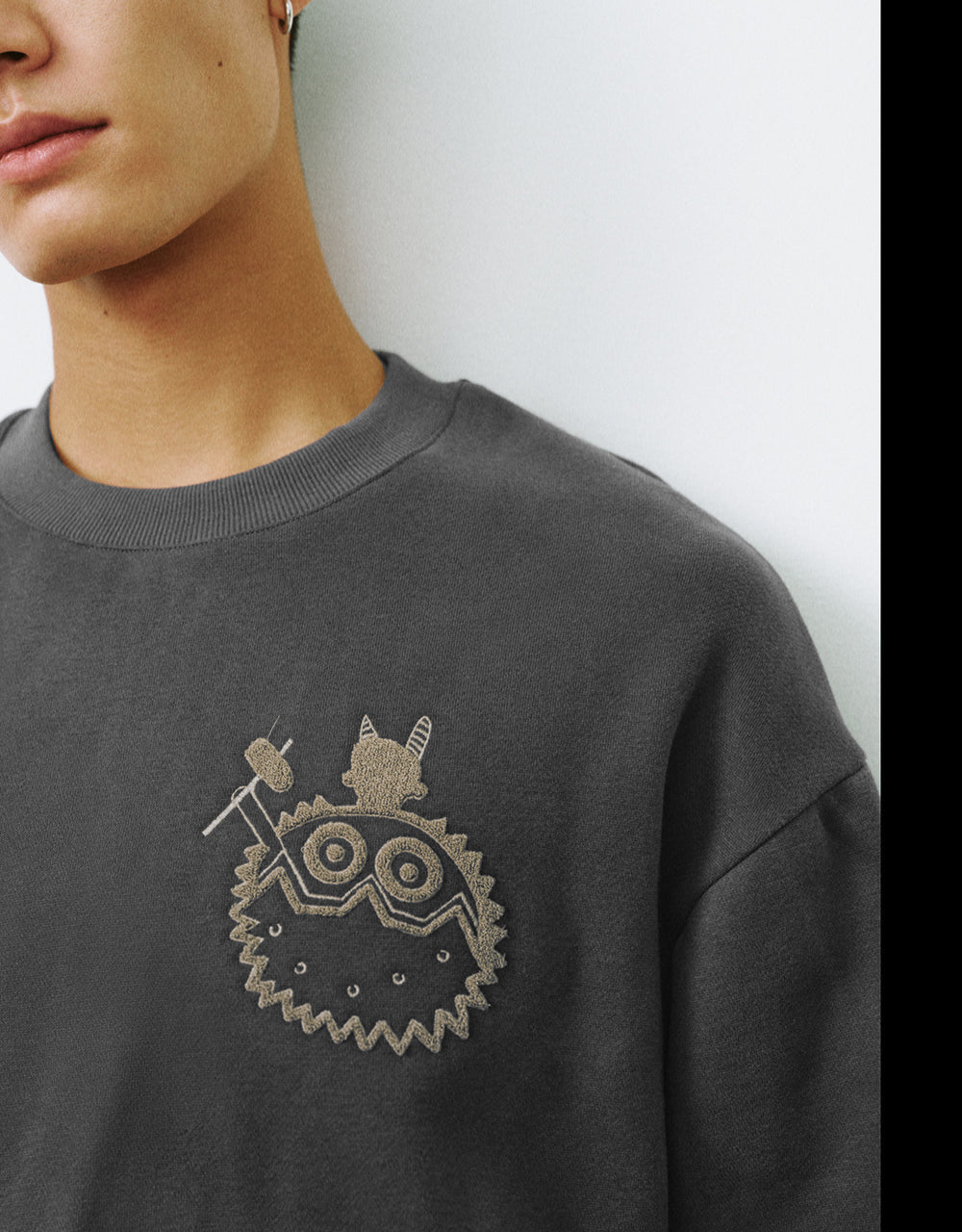 Printed Crew Neck Sweatshirt