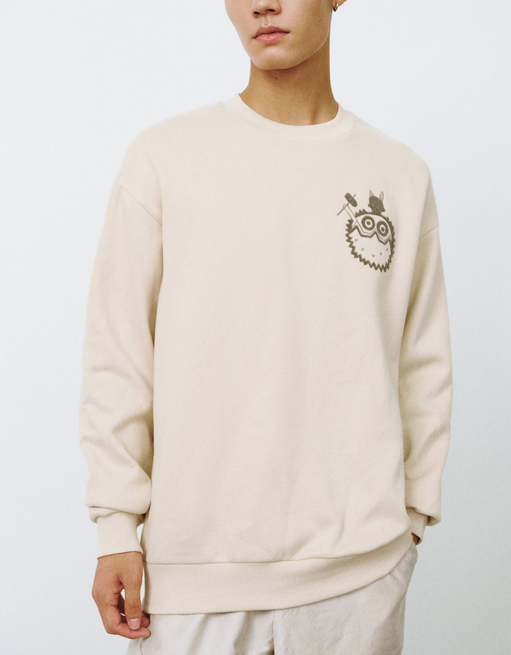 Printed Crew Neck Sweatshirt