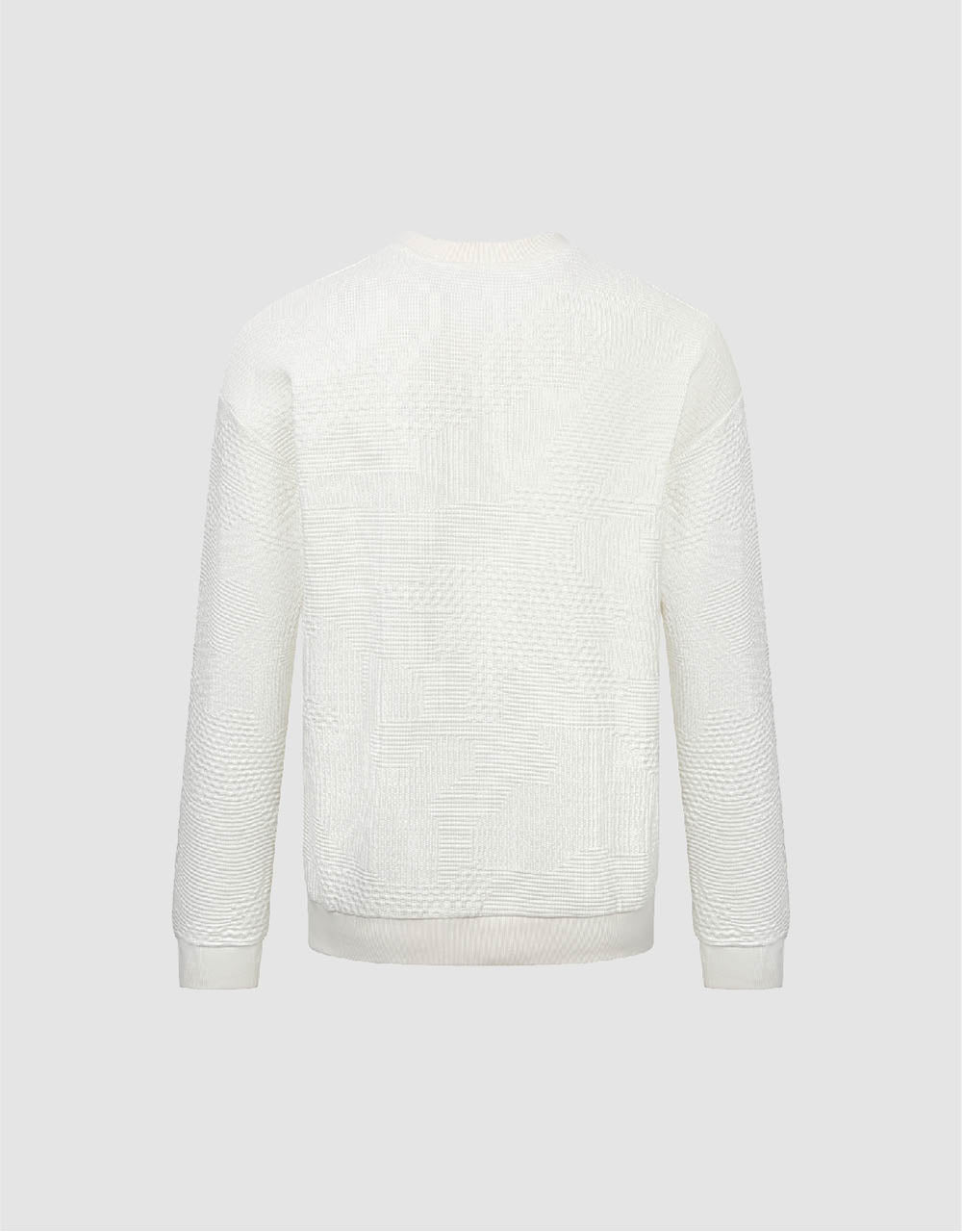 Textured Crew Neck Sweatshirt