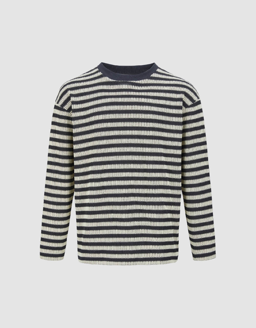 Striped Sleeve Crew Neck T-Shirt