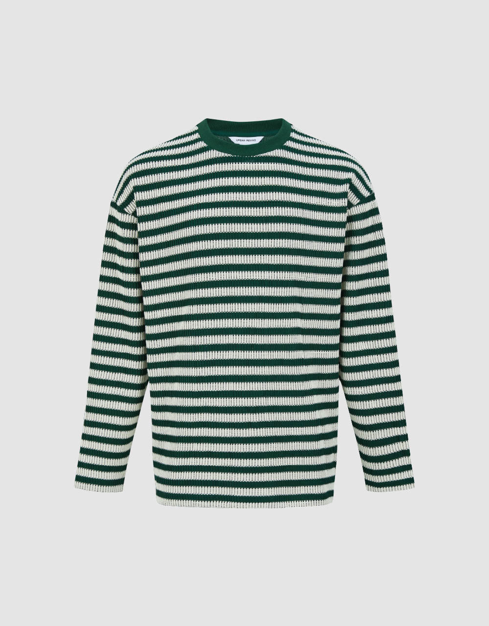 Striped Sleeve Crew Neck T-Shirt