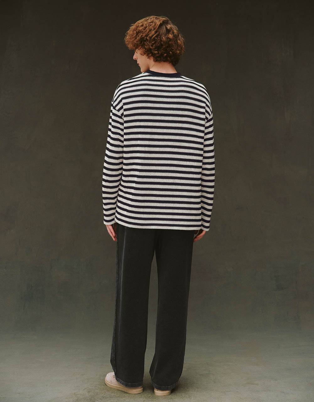 Striped Sleeve Crew Neck T-Shirt