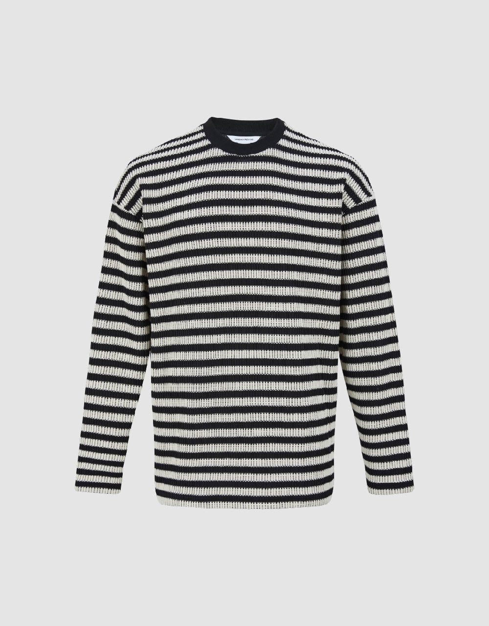 Striped Sleeve Crew Neck T-Shirt