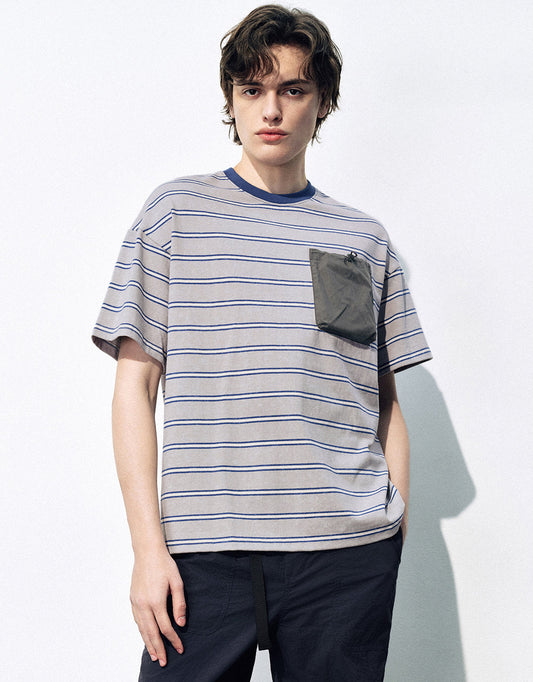 Striped Crew Neck Loose T-Shirt