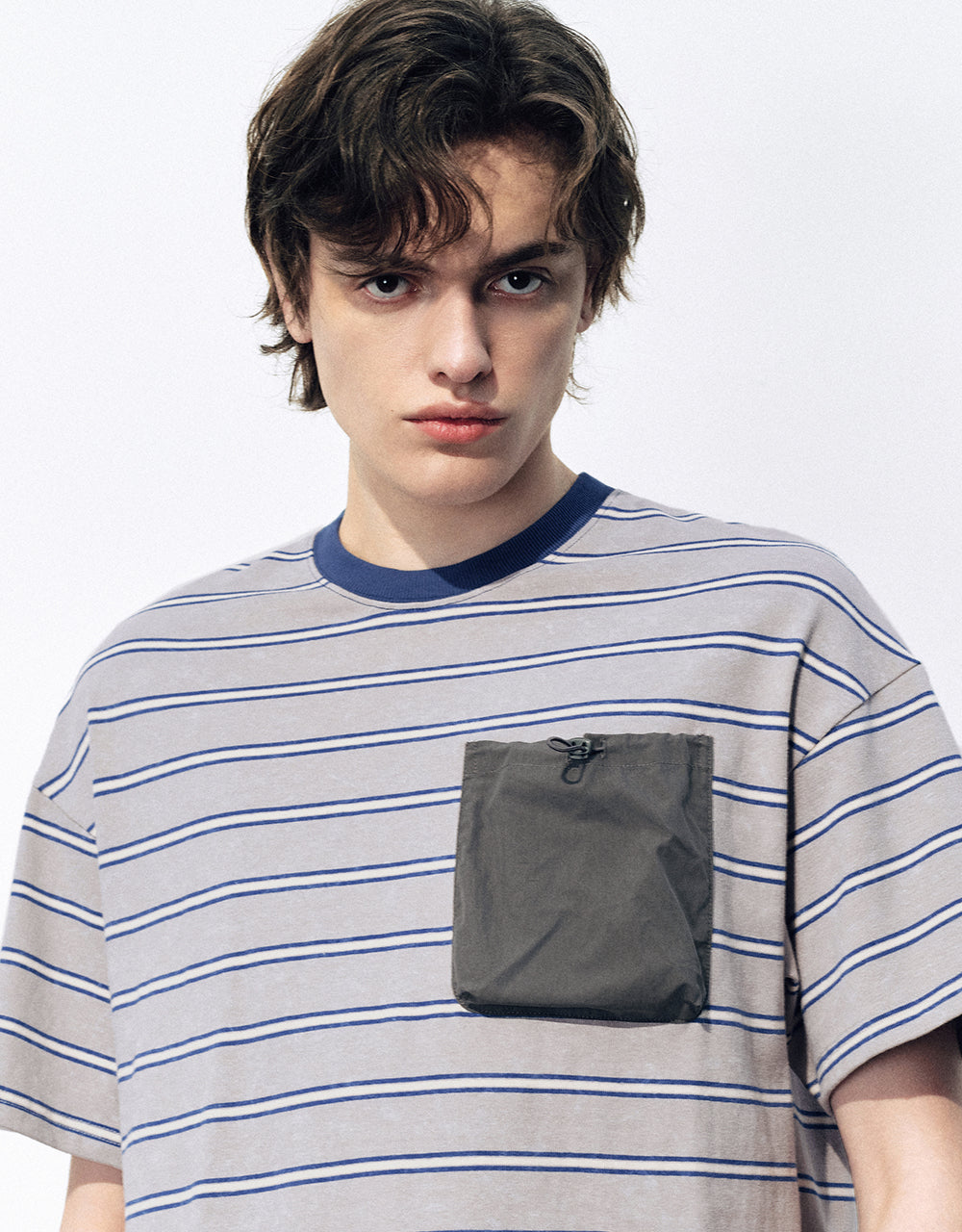 Striped Crew Neck Loose T-Shirt