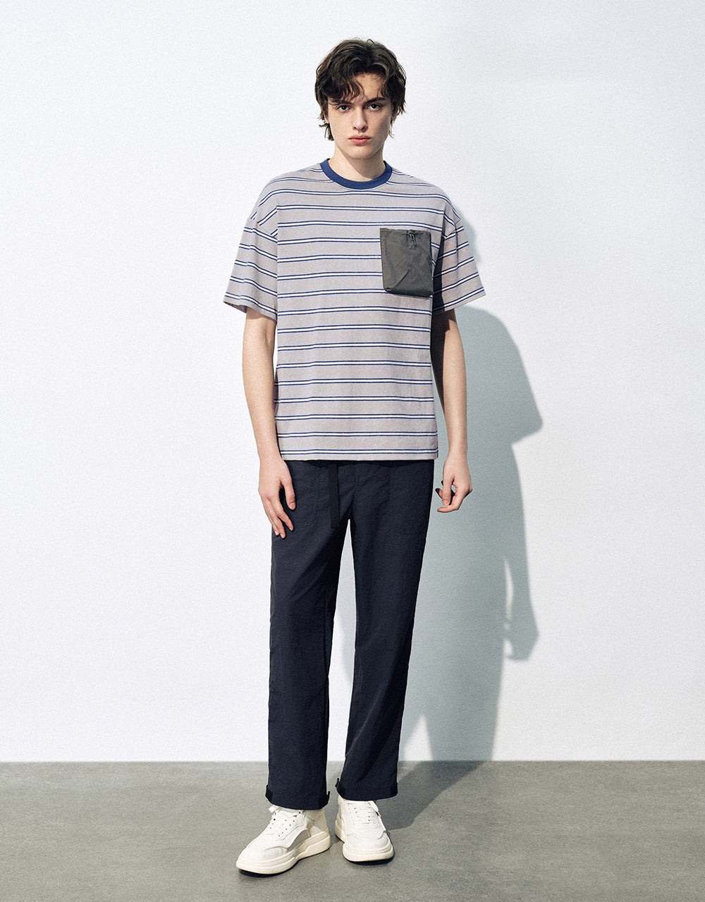 Striped Crew Neck Loose T-Shirt