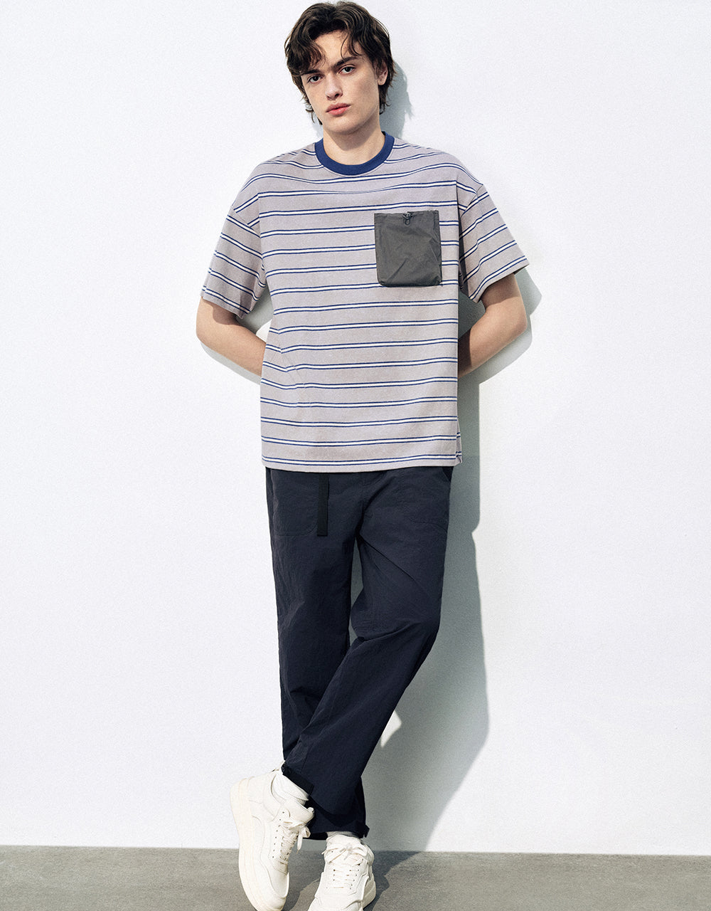 Striped Crew Neck Loose T-Shirt