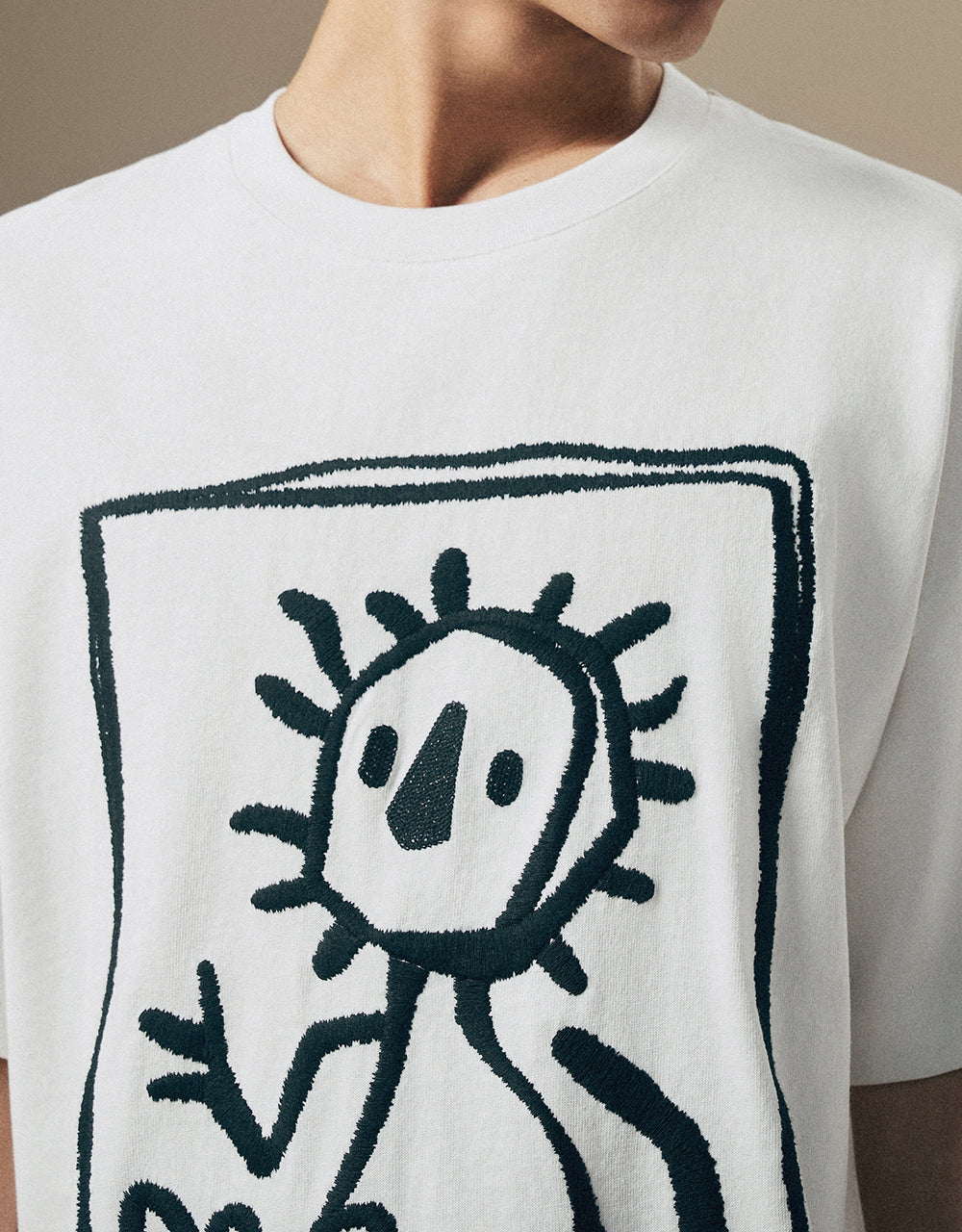 Printed Crew Neck Straight T-Shirt