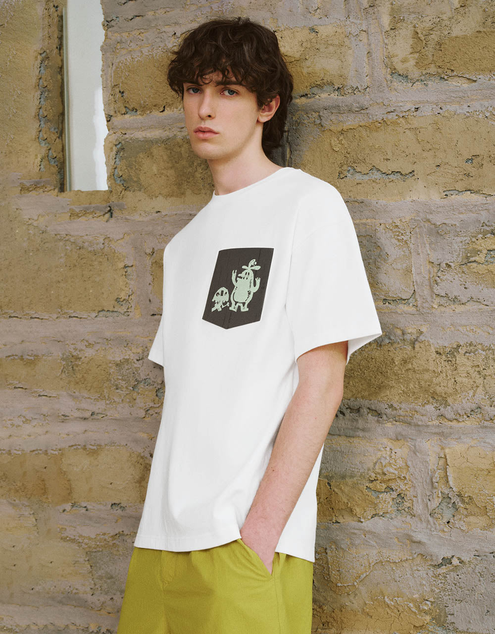 Printed Crew Neck Straight T-Shirt