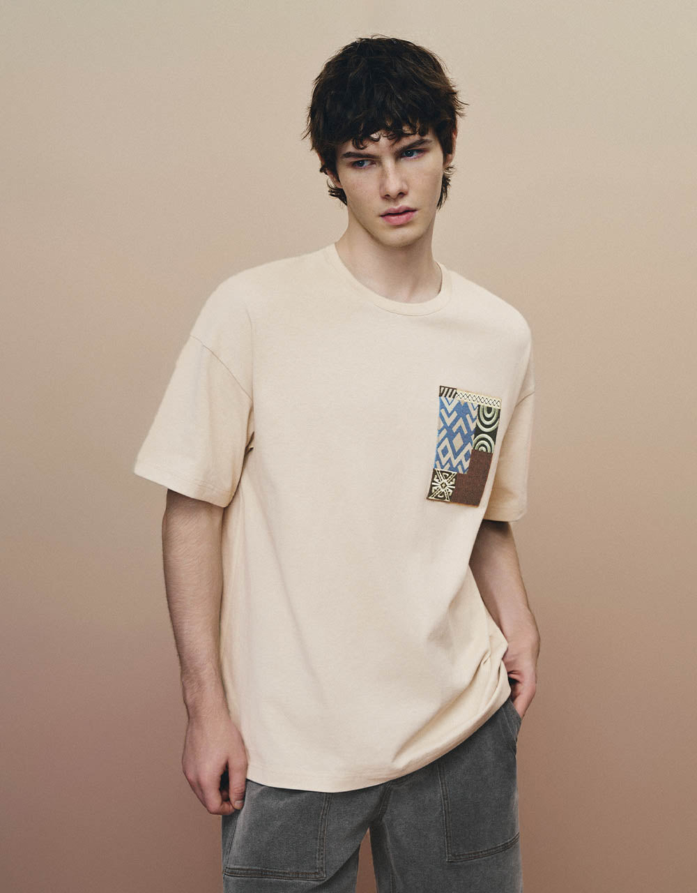 Crew Neck Loose Straight T-Shirt