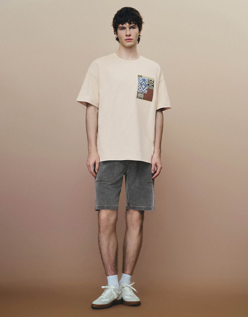 Crew Neck Loose Straight T-Shirt