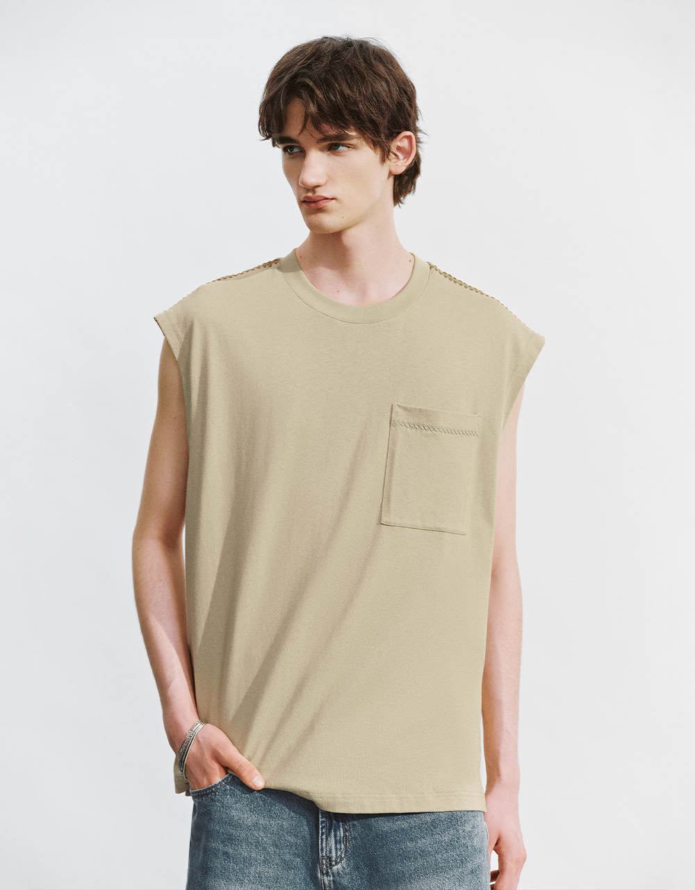 Crew Neck Loose Tank Top