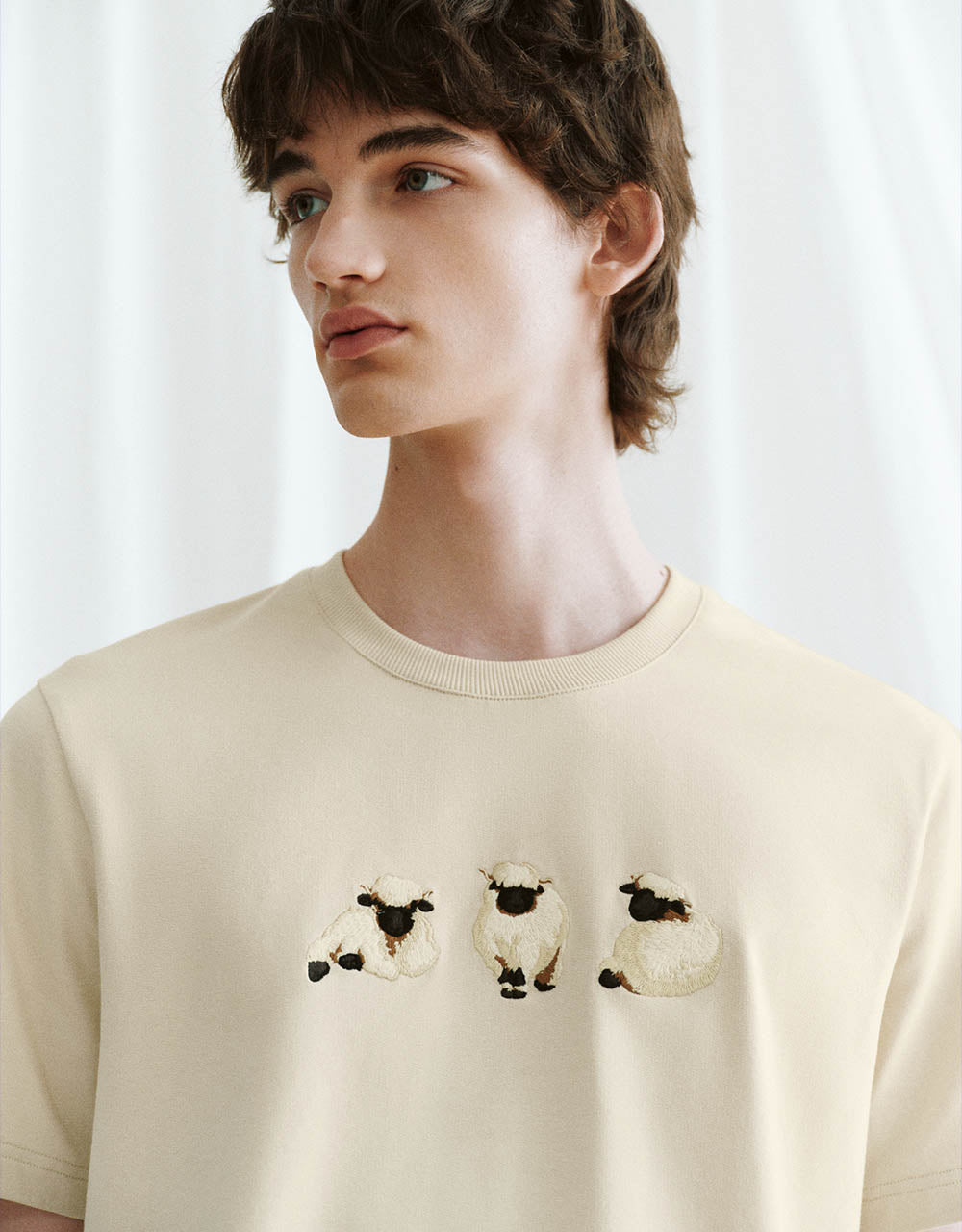 Animals Embossed Crew Neck T-Shirt