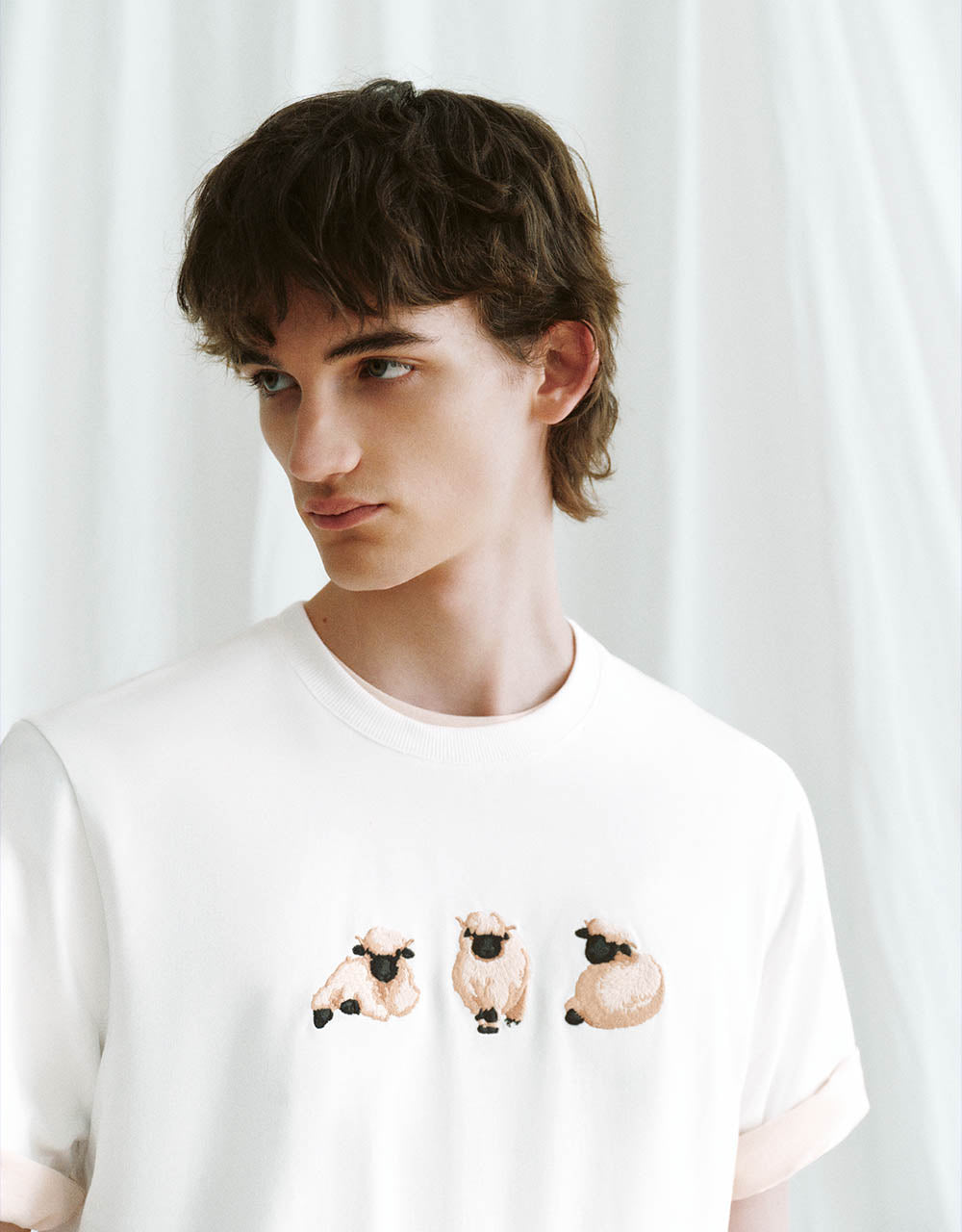 Animals Embossed Crew Neck T-Shirt