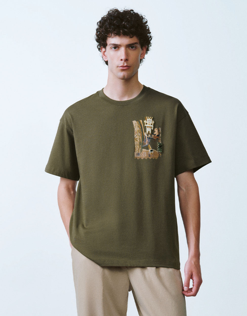 Printed Crew Neck Loose T-Shirt