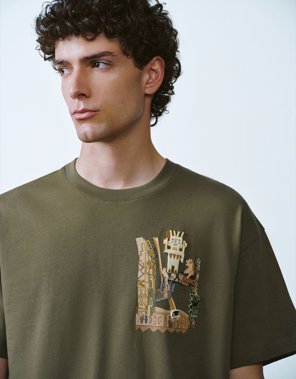 Printed Crew Neck Loose T-Shirt