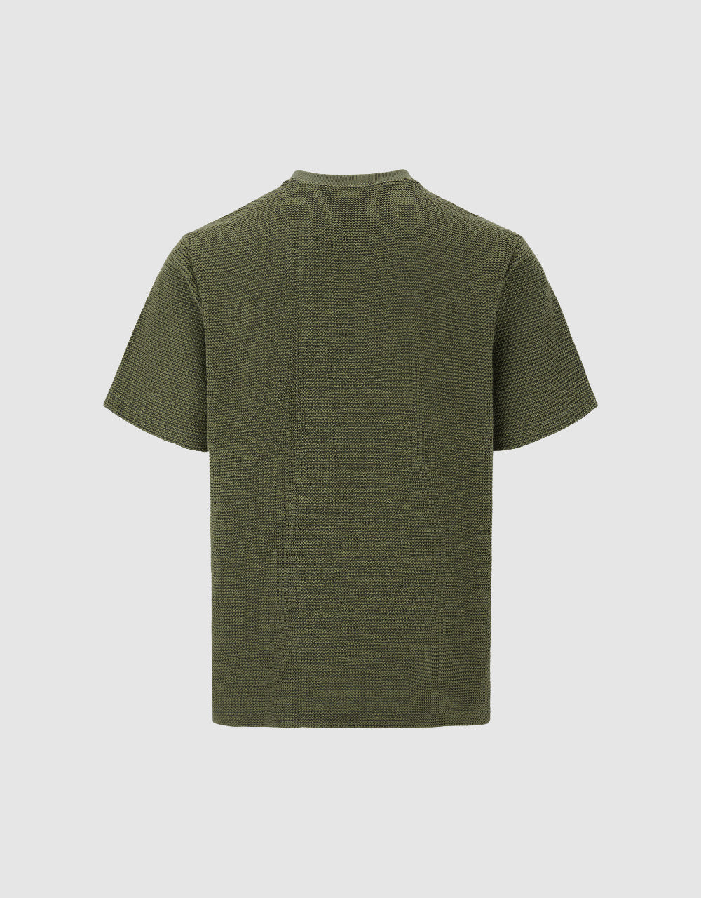 Textured Crew Neck Straight T-Shirt