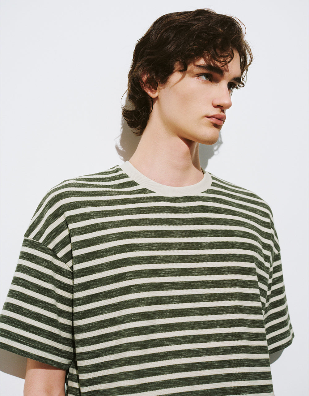 Striped Crew Neck Straight T-Shirt