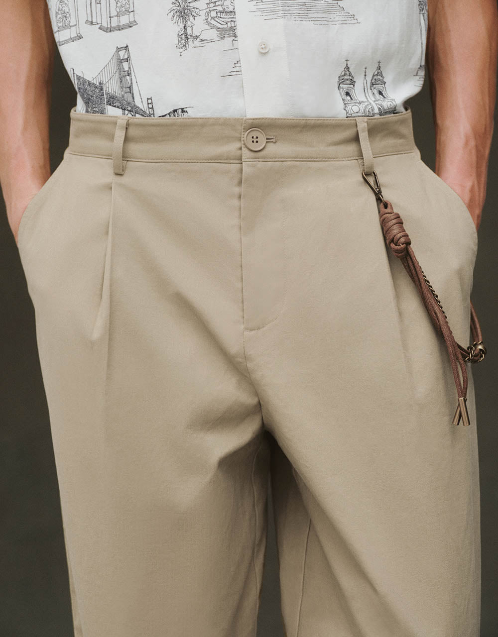 Straight Pants With Rope