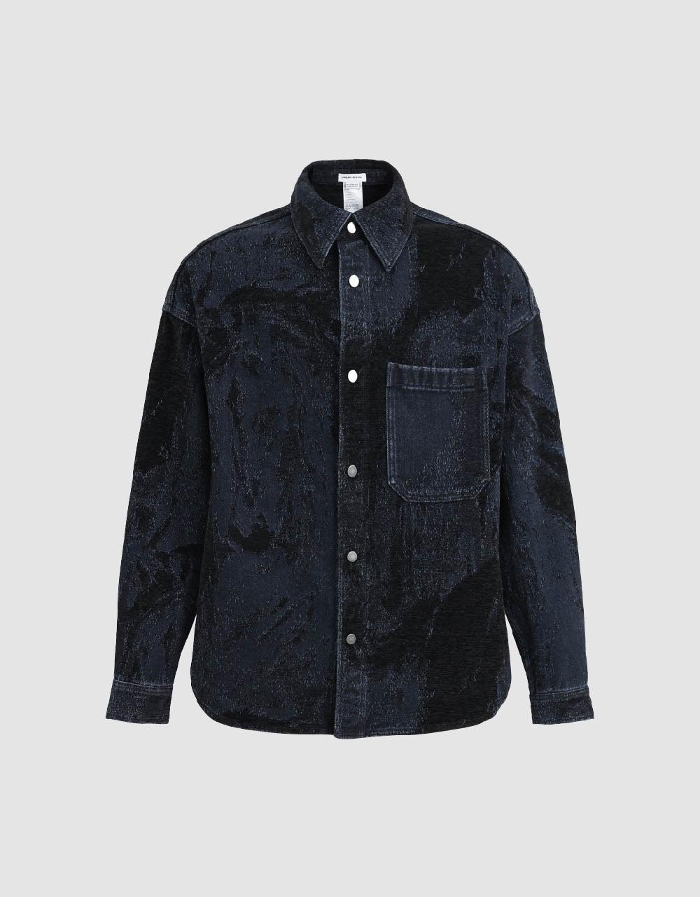 Printed Denim Jacket With Pressed Buttons