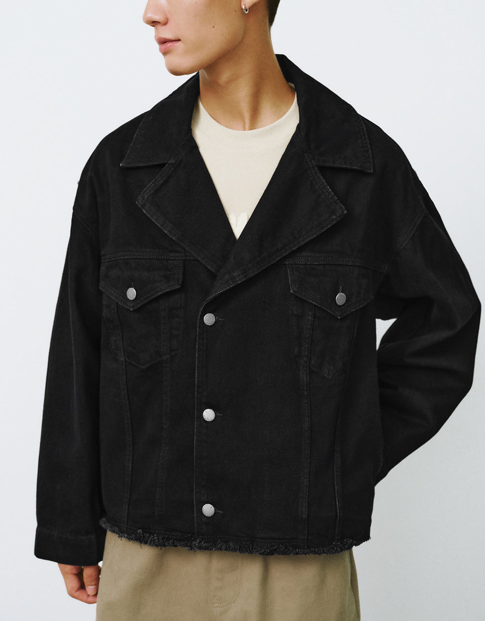 Raw Hem Denim Jacket