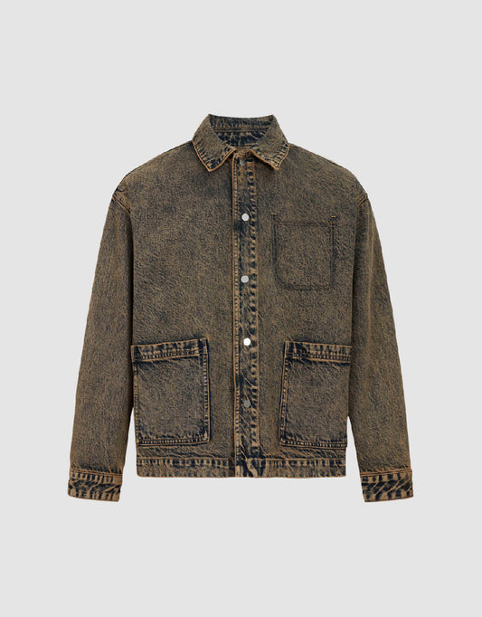 Press Buttoned Denim Jacket