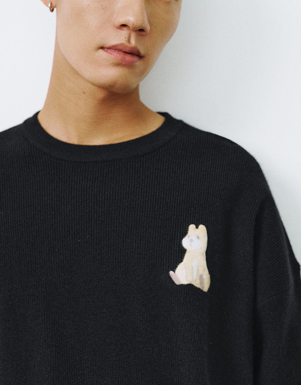 Animal Embossed Knitted T-Shirt