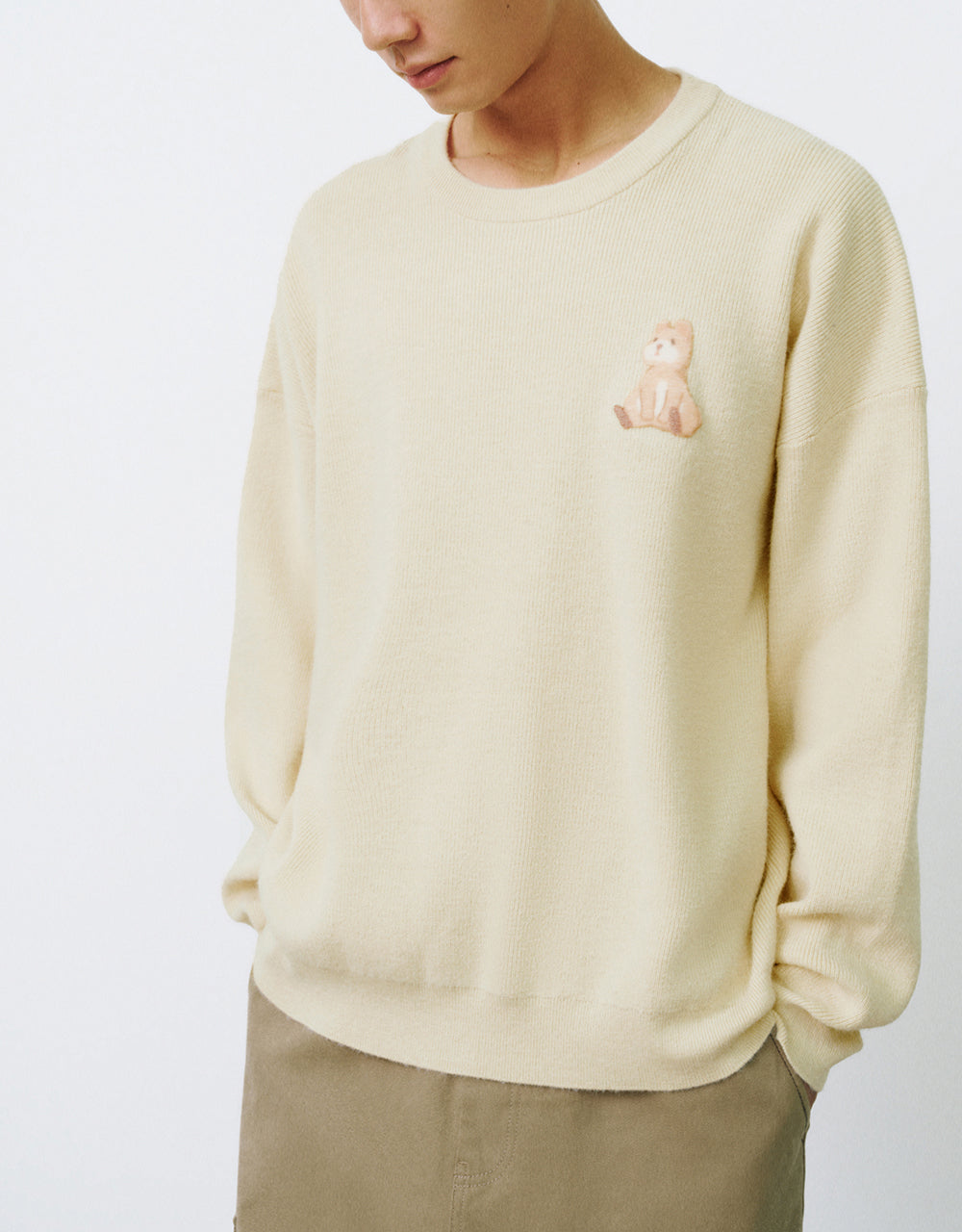 Animal Embossed Knitted T-Shirt