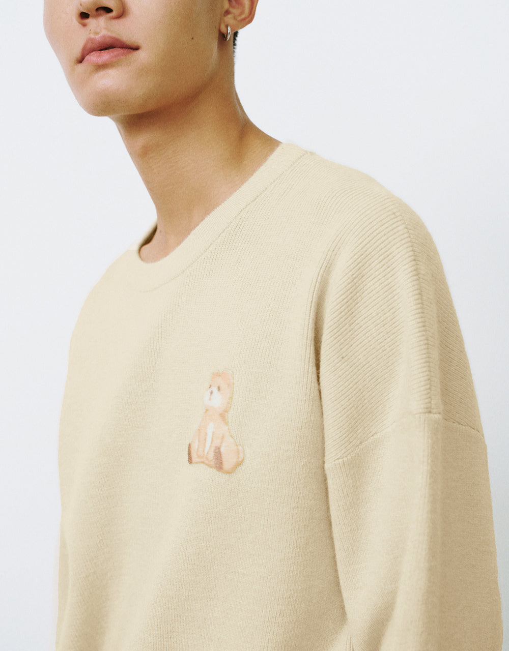 Animal Embossed Knitted T-Shirt