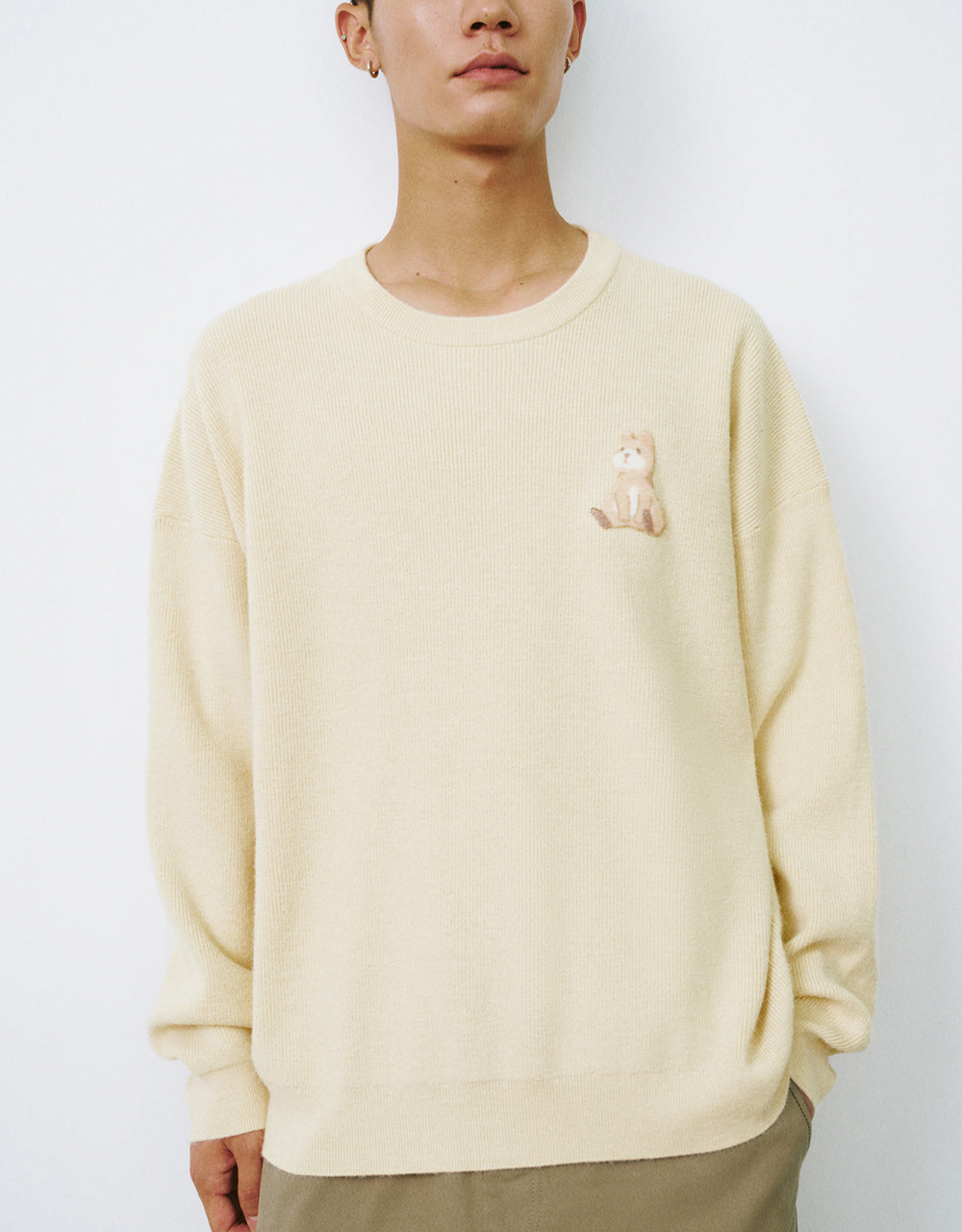 Animal Embossed Knitted T-Shirt