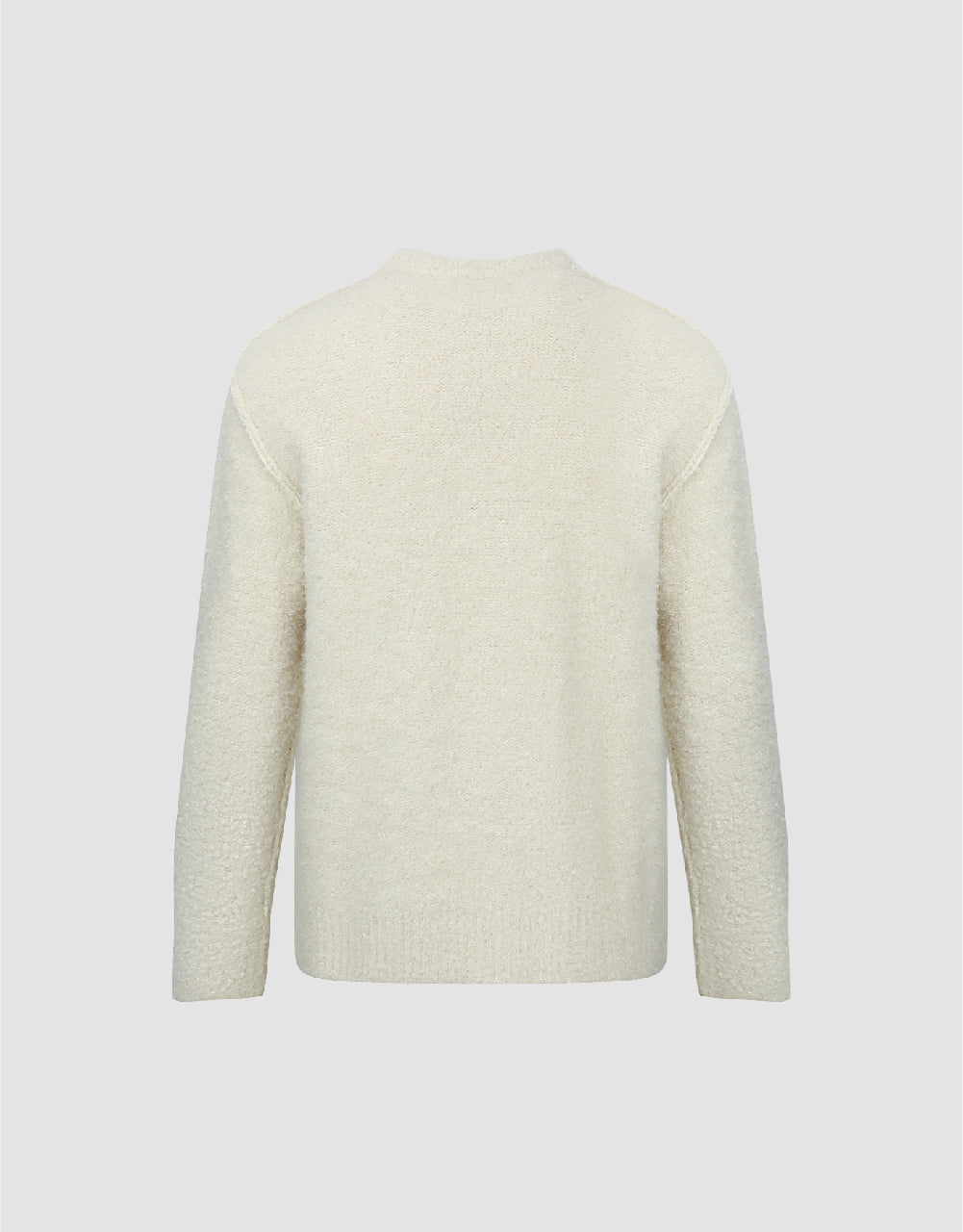 Crew Neck Furry Knitted T-Shirt