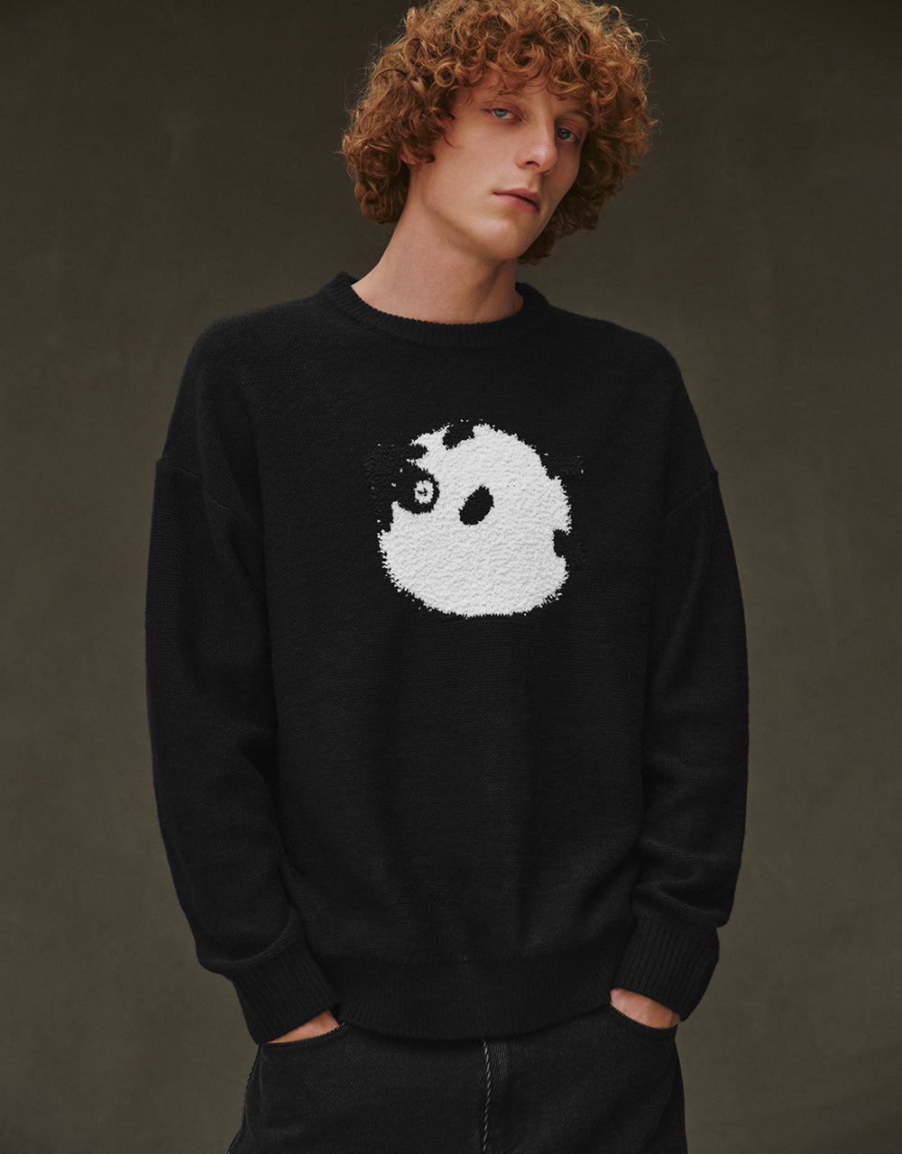 Sheep Embroidered Knitted T-Shirt