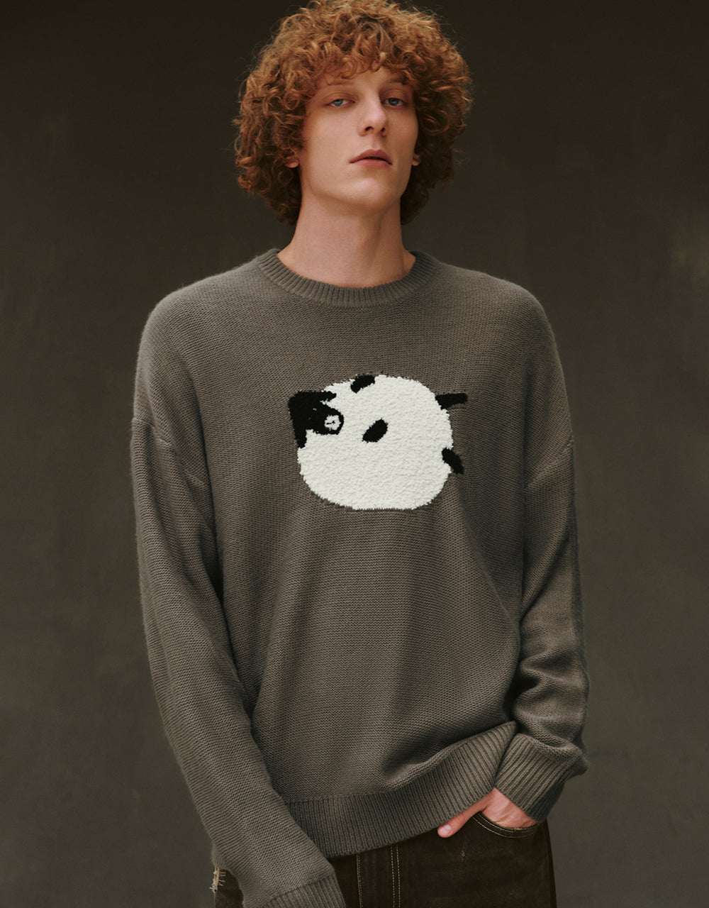 Sheep Embroidered Knitted T-Shirt