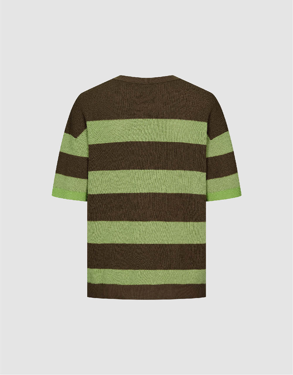 Striped Crew Neck Knitted T-Shirt