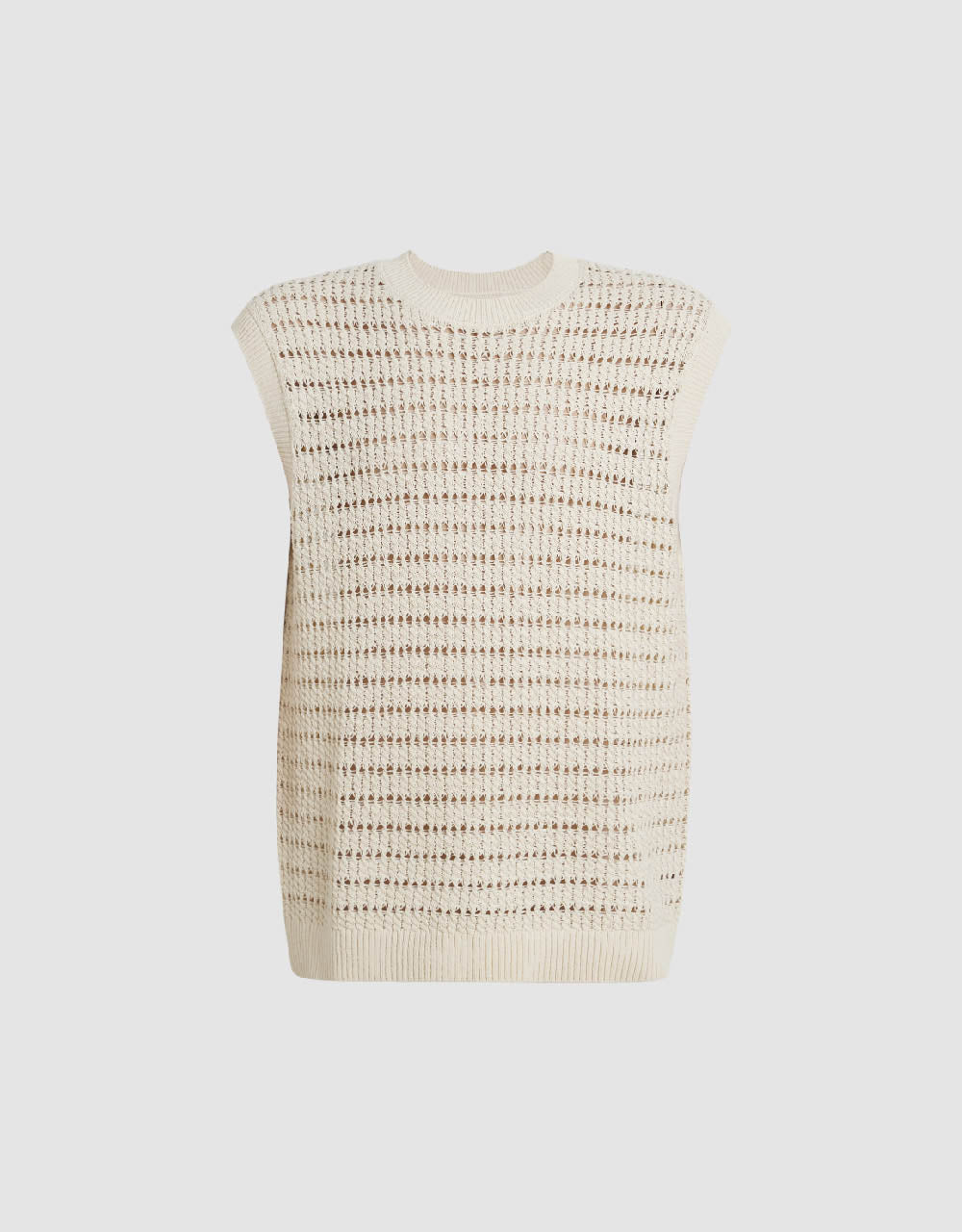 Crew Neck Knitted Tank Top