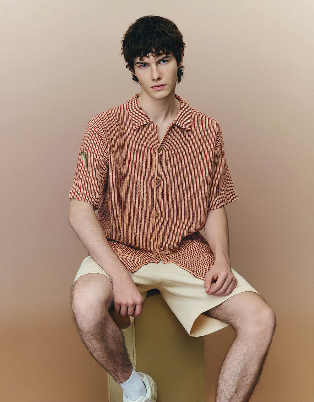 Lapel Knitted T-Shirt