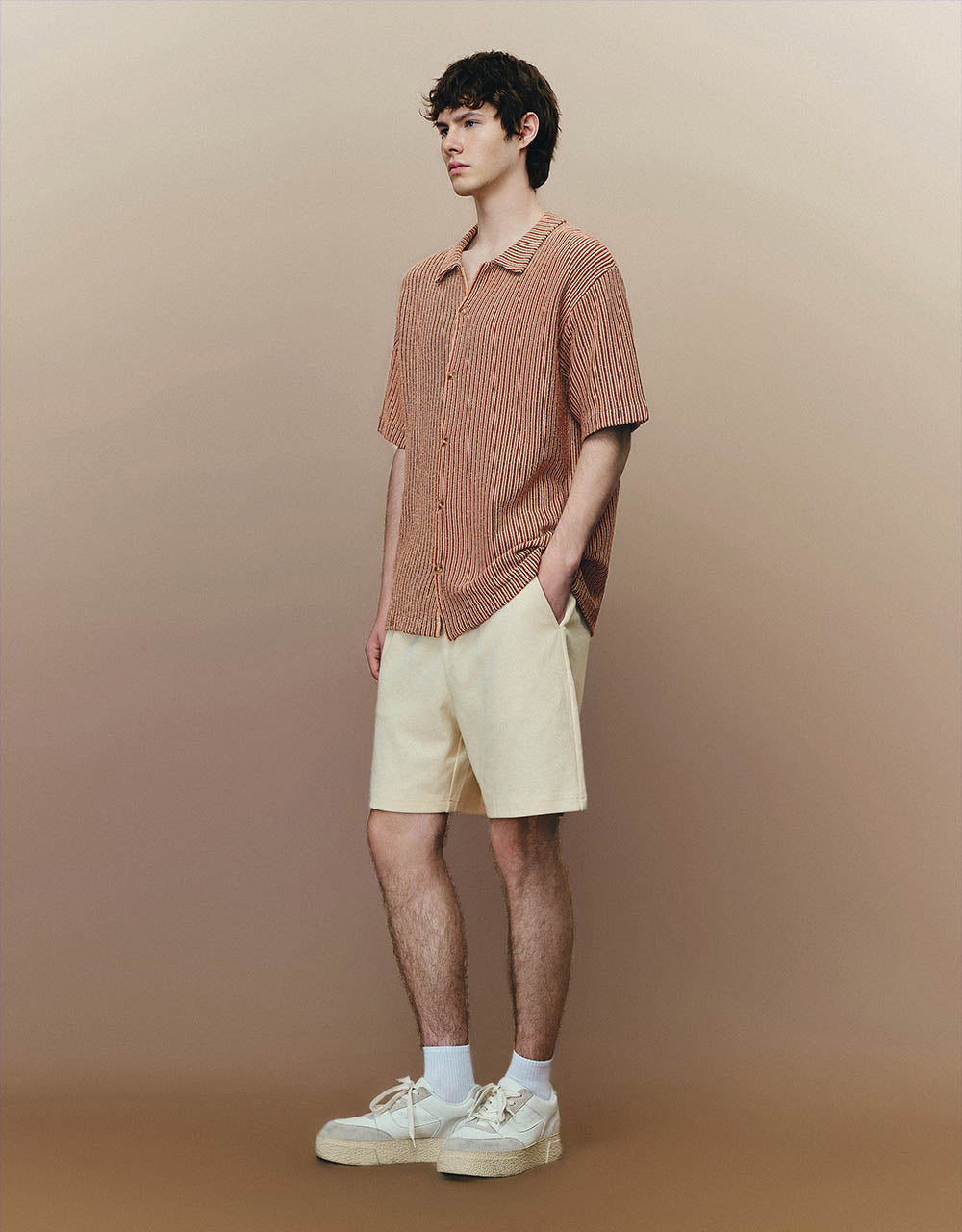 Lapel Knitted T-Shirt