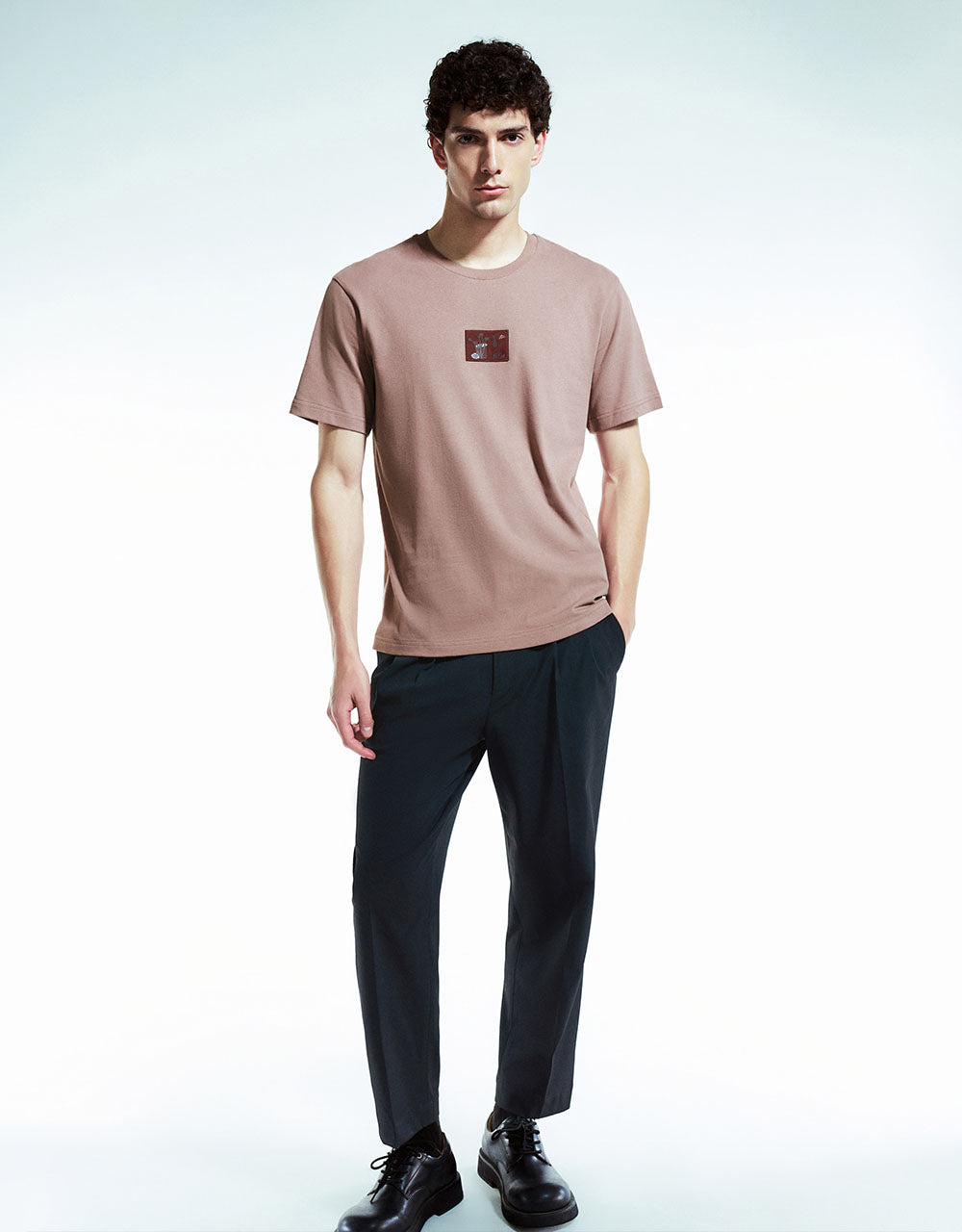 Printed Crew Neck Straight T-Shirt