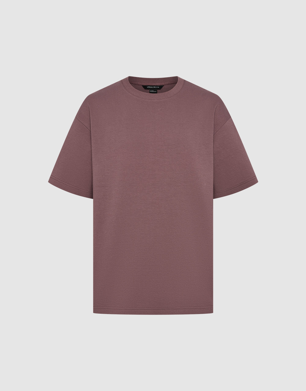 Textured Crew Neck Loose T-Shirt