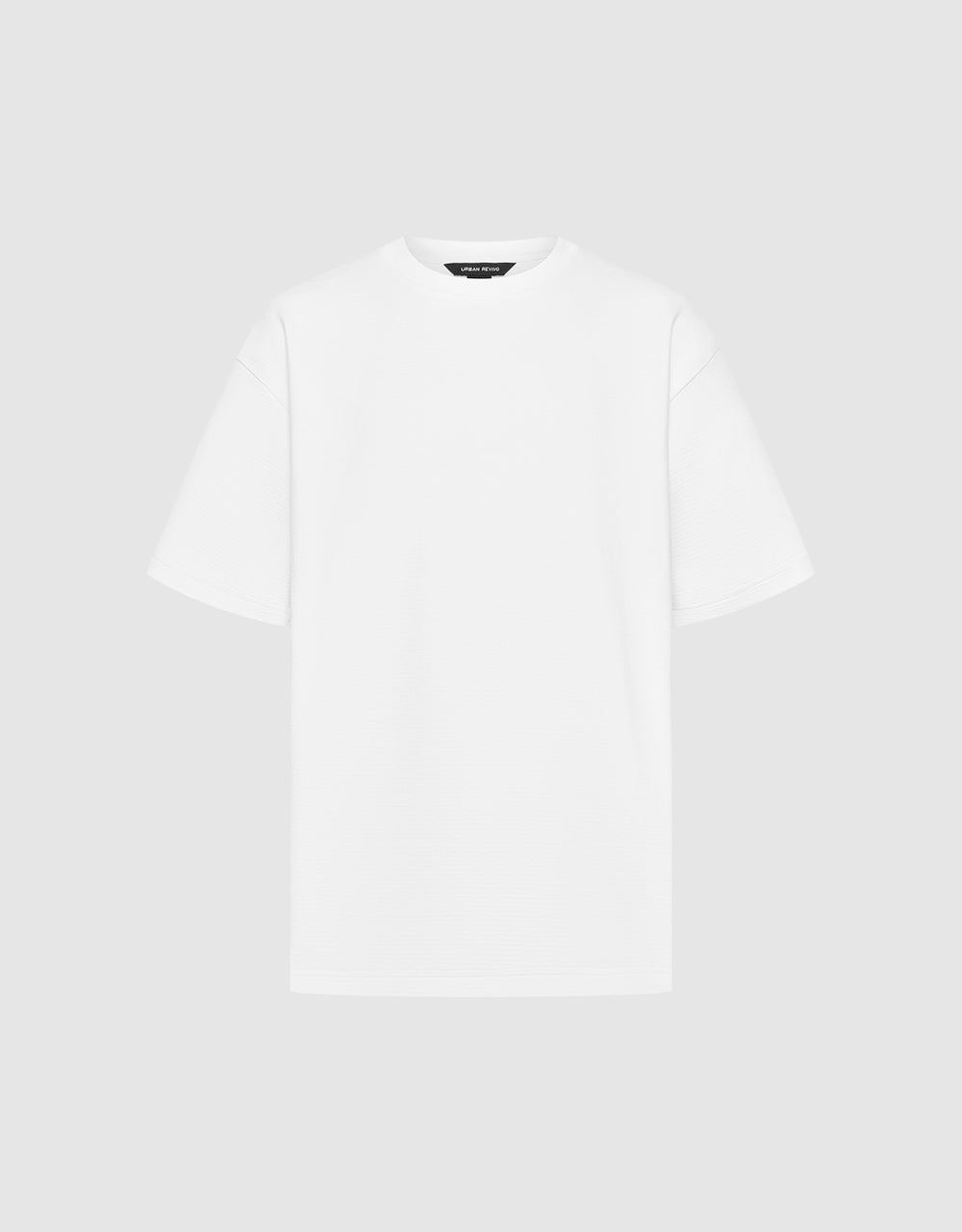 Textured Crew Neck Loose T-Shirt