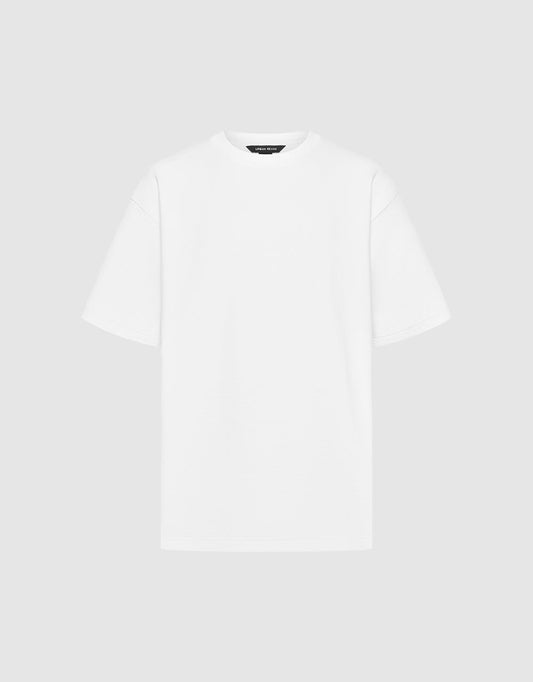 Textured Crew Neck Loose T-Shirt