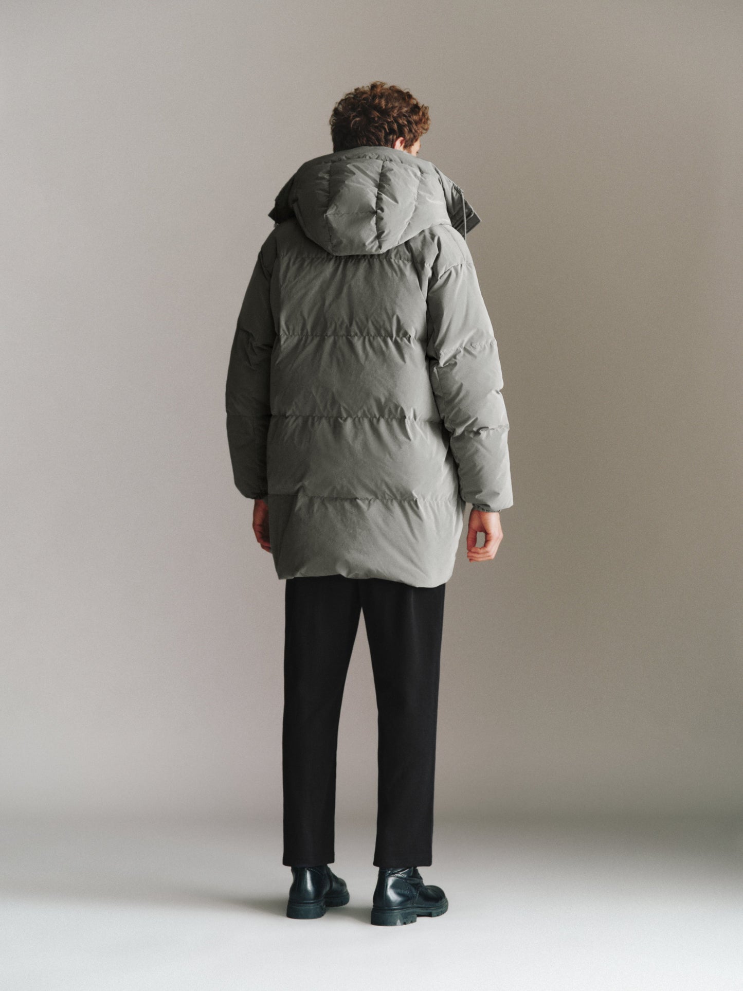 Hooded A-Line Down Jacket