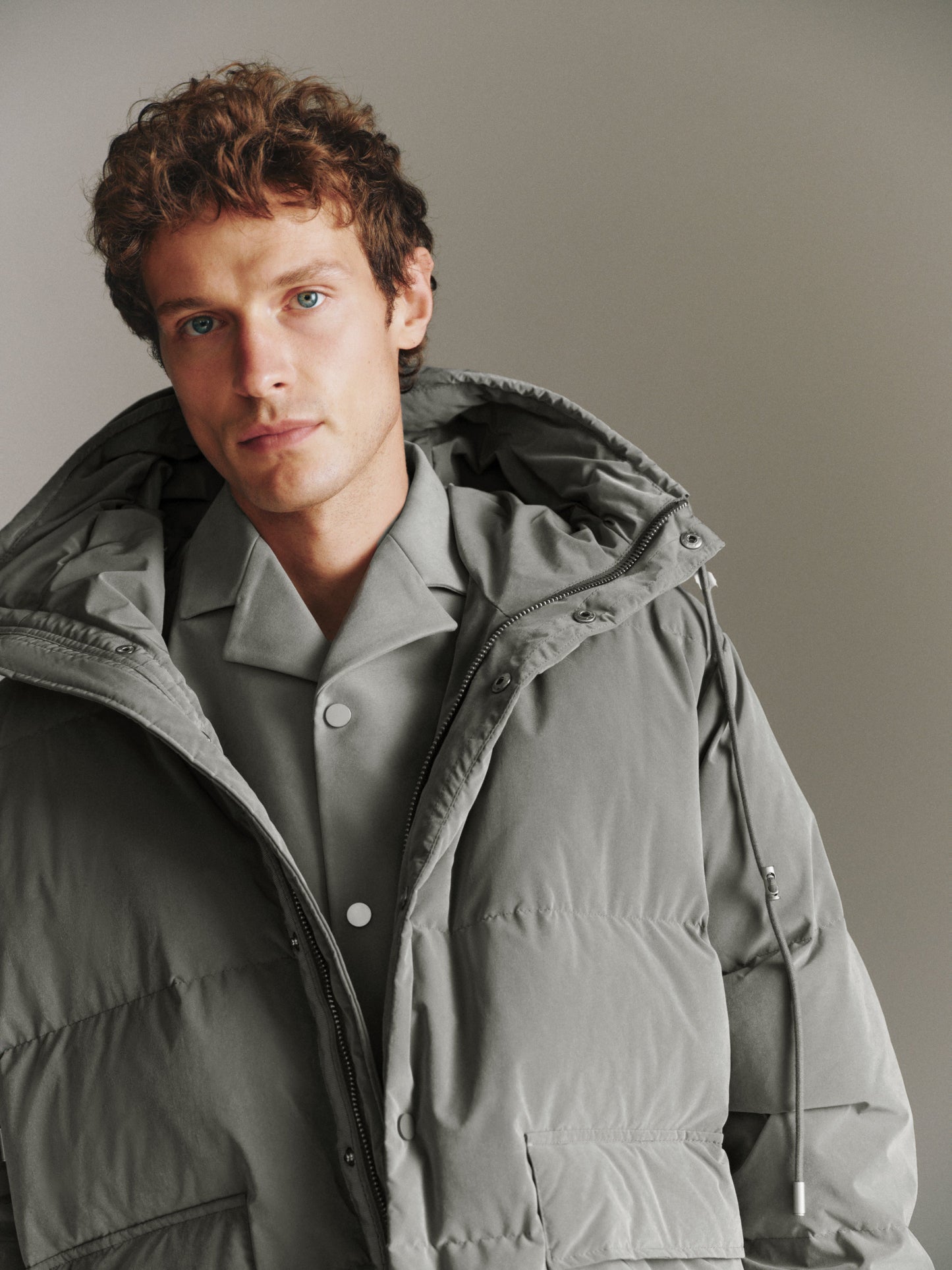 Hooded A-Line Down Jacket