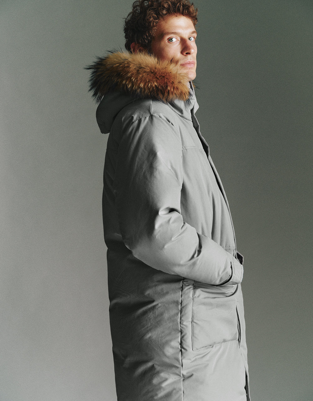 Straight Hooded Down Jacket