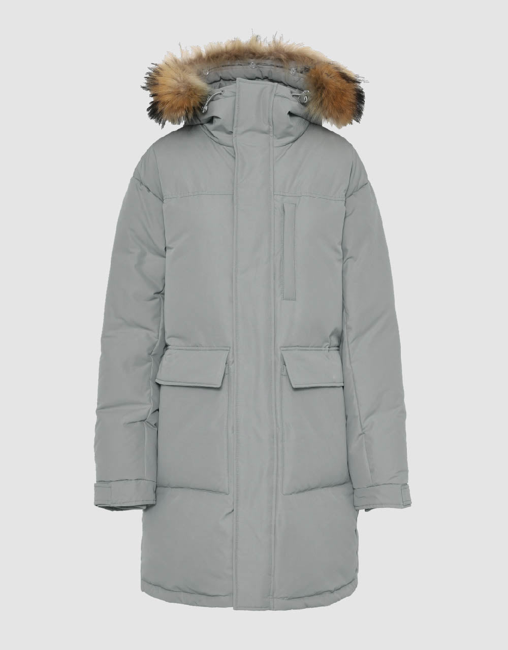 Straight Hooded Down Jacket