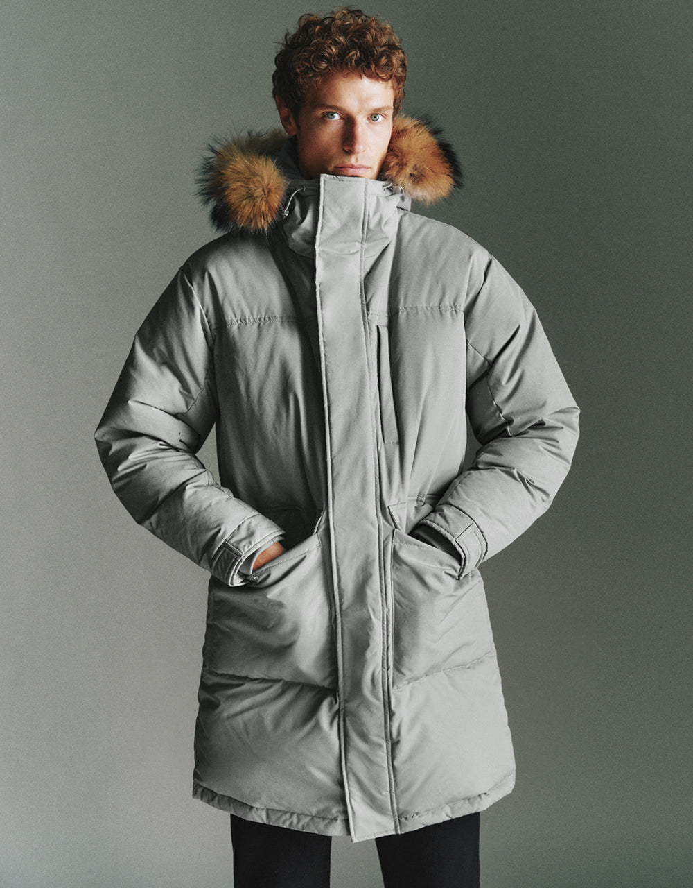 Straight Hooded Down Jacket