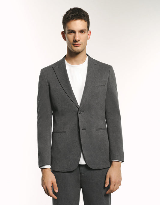 Peaked Lapel Straight Blazer