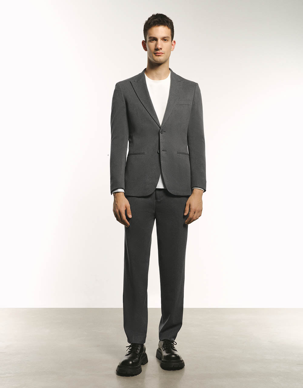 Peaked Lapel Straight Blazer